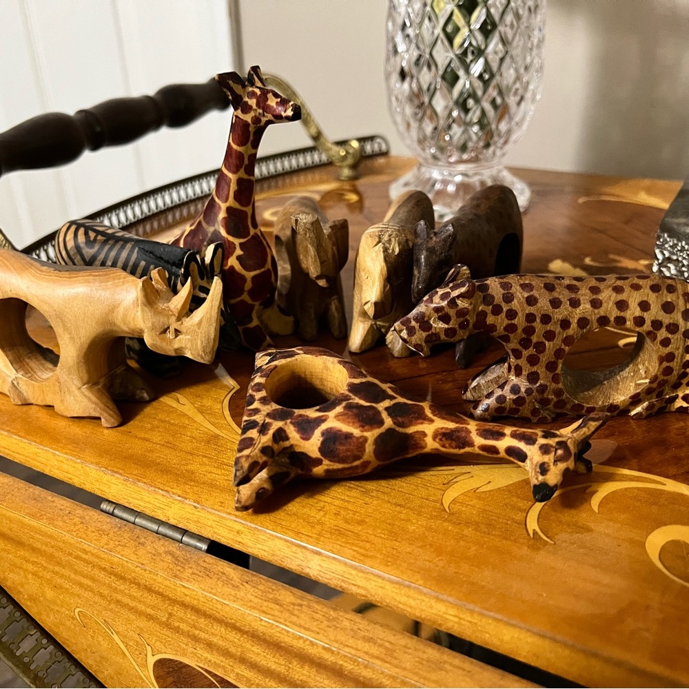 Handcrafted Wooden Animal Napkin Rings